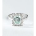 thumbnail image 2 of Sparkling Emerald Cut Moissanite Rings Women 3 Carat D Color VVS1 Clarity S925 Sterling Silver Lab Created Diamond Rings Anniversary Wedding Promise Ring with Certificate, 2 of 7