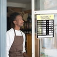 thumbnail image 1 of TABLZONE 2 Sheets Opening Hour Labels Adhesive Sticker Black for Shops Customer Information, 1 of 8