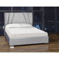 thumbnail image 1 of K-Living Ralf Queen Size Microsuede Upholstered Bed, 1 of 2