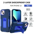 thumbnail image 2 of Xhy iPhone 12 Case with Screen Protector Tempered Glass, Military Grade Case with Magnetic Car Mount, Hybrid Hard Case, 6.1 inch Cover for Men Women, Dark blue & Blue, 2 of 6