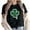 Black, variant on WREESH Womens St Patricks Day T-Shirts Short Sleeve Shamrock Printed Tee Lightweight Spring Comfortable Tops