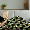thumbnail image 3 of Kente Pattern Soft Flannel Fleece Throw Blanket, Traditional Style Design with Triangular Details Funky Pattern Print, Cozy Plush for Indoor and Outdoor Use, 50" x 60", Multicolor, by Ambesonne, 3 of 5