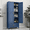 Blue, variant on Polup 75" Height Metal white Storage Cabinet, Modern Tall Steel Pantry Cupboard with 2 Doors and Adjustable Shelves for Kitchen Garage and Home