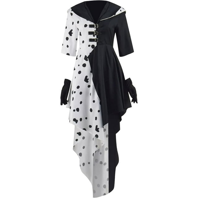 Disfraz de Halloween AYJK7 Cruela Devile para mujer