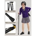 thumbnail image 4 of Disfraz de abuelita para niños Gnodio, vestido morado, 8-10 años, 4 of 6