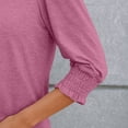 thumbnail image 6 of SUNBS Blouses for Women 3/4 Length Sleeve Shirts Casual Ladies Tops Trendy Fall Winter Clothes, Sizes S-3XL, 6 of 8