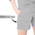 thumbnail image 3 of Hybrid & Company Womens Bermuda Walking Shorts Stretch 7 inch Inseam Super Comfy BW31201 NF Light Grey 15, 3 of 5