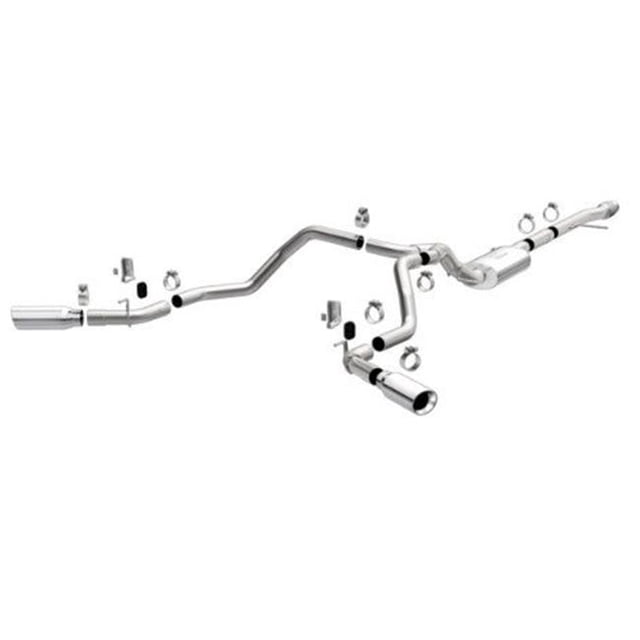 MagnaFlow 19473 Stainless Steel Cat-Back Exhaust System with Split Side Exit for 2019 Chevy Silverado 1500