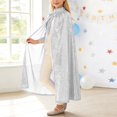 thumbnail image 2 of AWZXDE Girls Glitter Lace Cape Shawl Wrap Party Dress Up Fairy Tale For Kids Shawls for Evening Dresses Silver,60, 2 of 7