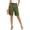 Army Green -AJ10, variant on Shorts for Women Knee Length Linen Bermuda Shorts Dressy Casual High Waisted Wide Leg Long Short with Pockets Army Green L