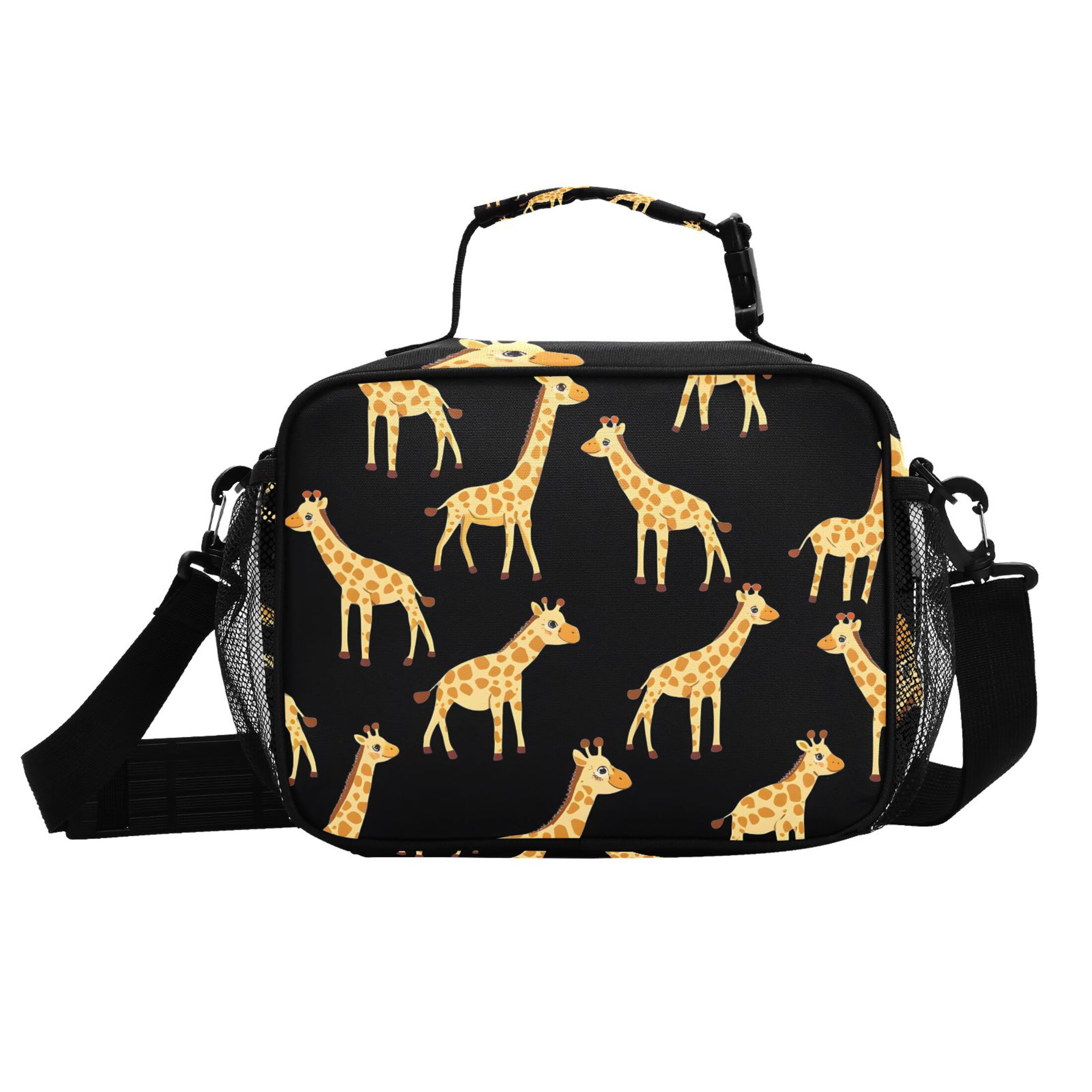 ALAZA Giraffes Pattern Lunch Box Insulated Cooler Bag Reusable Tote Bags Shoulder Strap