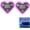 Pink, variant on Car Solar-Powered Heart-Shaped LED Light - Solar-powered heart-shaped LED neon light, IP65 waterproof, switchable modes, romantic car decoration, outdoor accent, couple's style (single suction cup).