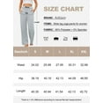 thumbnail image 4 of Asklazy Womens Wide Leg Pants Comfy Lounge Pajamas Loose Fit High Waisted Sweatpants Yoga with Pockets,US Size,XL,Gray, 4 of 13
