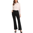 thumbnail image 2 of INSPIRE CHIC Women's Stretchy Bootcut Dress Pants High Waist Work Office Business Casual Slacks with Pockets Black L, 2 of 4