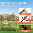 thumbnail image 6 of VEVOR 7x7 ft Baseball Softball Practice Net, Portable Baseball Training Net for Hitting Catching Pitching, Backstop Baseball Equipment with Bow Frame, Carry Bag, Strike Zone,Ball,Tee,Ball Collector, 6 of 9