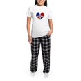 thumbnail image 5 of CafePress - Dominican Heart Women's Light Pajamas - Women's Short Sleeve Print T-Shirt and Pants Light Cotton Pajama Set, 5 of 7