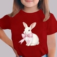 thumbnail image 2 of Piuwrlz Red Short Shirts Sleeve Teen Girls Graphic T-Shirts Crew Neck Pullover Red Size 9/10, 2 of 6