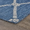 thumbnail image 3 of 8â€™ x 10â€™ Round Navy Knot Indoor Outdoor Area Rug, 3 of 5