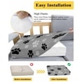 thumbnail image 5 of Pet Paw Printed Couch Cushion Covers Stretch, Washable Sofa Seat Covers Individual Seat Cushion Sofa Slipcovers Modern Black Grey Watercolor Dog Claws Couch Cover Furniture Protector S-2PCS, 5 of 7