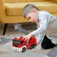 thumbnail image 6 of ArtCreativity Light Up Ladder Fire Truck, Red Firetruck Toys for Kids with Lights, Sounds, Water-Spraying Hose, and Extendable Ladder, Light-Up Push and Go Firefighter Toys for Kids, Great Gift Idea, 6 of 7
