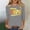 Gray, variant on Lumosvexa Summer Graphic Short Shirt Sleeved Womens Casual T-Shirt Top Crew Neck T-Shirt White Size 3XL