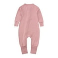 thumbnail image 5 of Lujianch Baby Cotton Rompers Footless Pajamas Zipper Long Sleeve Sleeper Jumpsuit,Pink Sizes 12-18 Months, 5 of 6