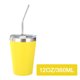 thumbnail image 2 of Vasos de acero inoxidable para niños con tapas a prueba de derrames, pajitas y fundas de silicona, 12 oz, sin BPA, aislados, para bebidas frías y calientes, 2 of 5