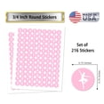 thumbnail image 5 of 216 Ballerina Kisses Stickers, Pink Dancer Silhouette Labels For Dancing Birthday Party, Graduation, or Any Family Event Decorations, Candy Not Included., 5 of 5