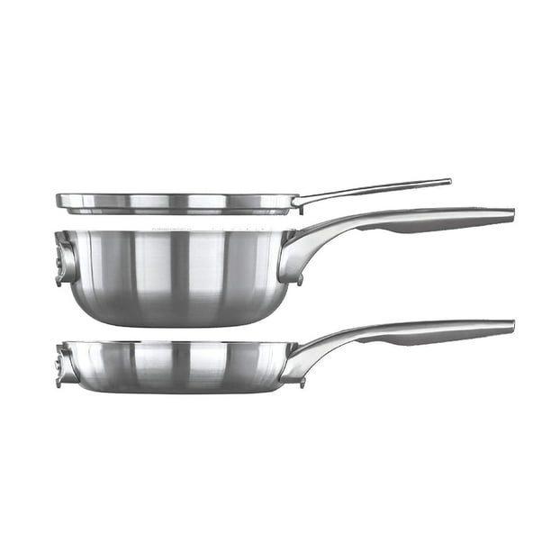 Calphalon Premier Space Saving Stainless Steel 3 Piece, 8Inch Stack