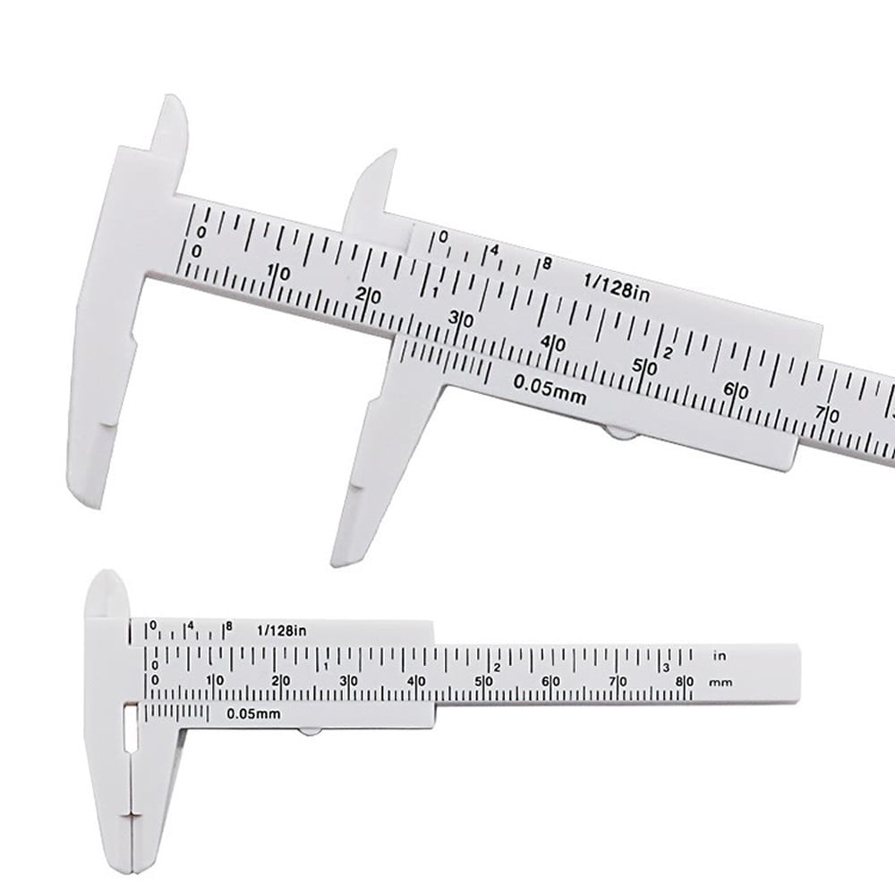 Student Measuring Sliding Home Plastic Ruler Caliper Gauge Tool Mini Vernier