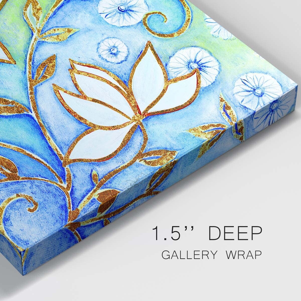 French Garden Flowers I - Premium Gallery Wrapped Canvas - Ready to Hang Set of 2 - 32 x 32 Each