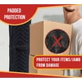 thumbnail image 4 of 4 Pack Quilted Door Jamb Protector Pad w/ Adjustable Metal Clip - 69"x11" Polyester Washable, and Reusable Black Moving Door Protector, 4 of 9