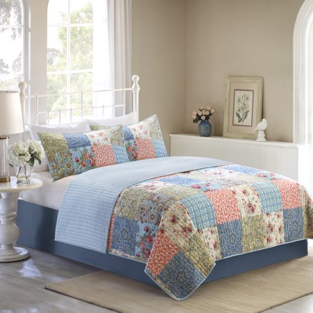 Mainstays Vintage Floral Patchwork King Sham Walmart Com