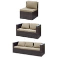 thumbnail image 3 of DONGPAI Outdoor Cushion Covers Waterproof for Patio Furniture, Stretch Couch Cushion Slipcovers 1-Piece Jacquard Sofa Seat Protector, Replacement Rectangle Cover for Sectional RV, Sand, 2 Seat, 3 of 7