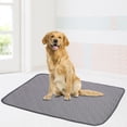 thumbnail image 5 of Gueiykk Waterproof Pet Puppy Training Mat Washable Reusable Pee Pads for Dog Cat (Gray L), 5 of 8
