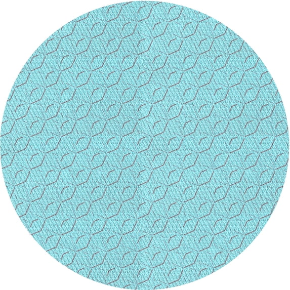 Ahgly Company Indoor Square Patterned Blue Turquoise Green Area Rugs, 3' Square