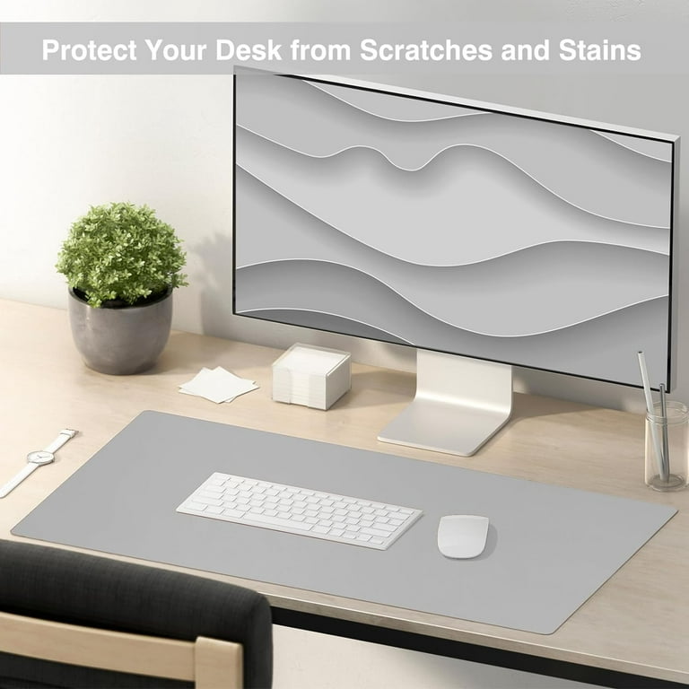 VEVOR Clear Desk Cover Protector, 36 x 60 inch, 1.5 mm Thick Plastic Clear  Desk Pad Mat, Rectangle Waterproof Table Top Protector, Scratch Proof and