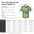 thumbnail image 5 of Gukieu Garden Farm Print Men's Short-sleeved Shirts, Button-down Lapel Hawaiian Shirts, T-shirts, Beach Vacation Summer Casual Wear,XX-Large, 5 of 7