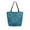 Blue, variant on Open Top Canvas Tote Bag with Zipper Reusable Shopping Bag 13.5x15" Roomy Carryall Elegant Blue Abstract Shapes