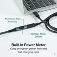 thumbnail image 3 of Plugable USB C Extension Cable 3.3 Ft, Digital Power Meter Tester for Monitoring USB-C Connections, Supports Fast Charging up to  240W, 4K 60Hz Display, 10Gbps Data Transfer, Digital Multimeter Tester, 3 of 7