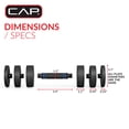 thumbnail image 5 of CAP  6-in-1 Adjustable Threaded Dumbbell with Foam Handle, Black/Blue -  Fast Adjust from 1 to 15 Pounds, 5 of 9