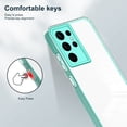 thumbnail image 6 of SaniMore for Samsung Galaxy S22 Ultra Case Slim Transparent [Not Yellowing Technology], Rugged PC & TPU Bumpers Built-in Detachable Lens Protector Shockproof Protective Cover, Green, 6 of 7