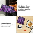 thumbnail image 4 of 5 Pcs Kitchen Set Heat Resistant Oven Mitts and Non-Slip Pot Holders with Adjustable Cooking Apron Neon Dollar Bills, 4 of 6