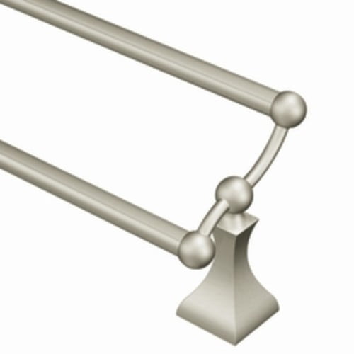 Moen Retreat Brushed Nickel 24" Double Towel Bar - Walmart.com