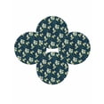 thumbnail image 7 of 13 Inch Round Placemats Set of 4, Blue Summer Botanical Non Slip Heat Insulation PP Table Mats, Green Spring Floral Birds Farmhouse Washable Place Mats for Kitchen Dining Party Table Decor, 7 of 7