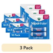 (3 pack) Vicks VapoInhaler, Soothing Non-Medicated Vapor Inhaler with Menthol Scent, 2 Count