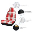 thumbnail image 6 of Car Seat Covers Are Protected From Dust And Spillage And Elastic Straps Are Easy To Install For Easy Car Suv Truck Delivery Indianred Checked Hand-Drawn Sketch_3 1, 6 of 8