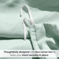 thumbnail image 5 of Southshore Fine Living Inc. Oversized Queen Duvet Cover Set, Duvet Cover Full Size, Light Green, 5 of 9