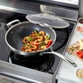 thumbnail image 5 of Henckels Paradigm Ceramic 12-inch Stainless Steel Dual Performance Wok with Lid, 5 of 10