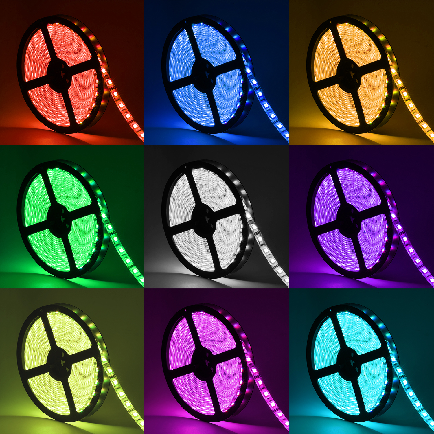 Oak Leaf Smd 5050 16 4ft Rgb Led Strip Light Waterproof Lights Oak Leaf Smd 5050 16 4ft Rgb Led Strip Light Waterproof Lights With 44 Key Ir Remote Control